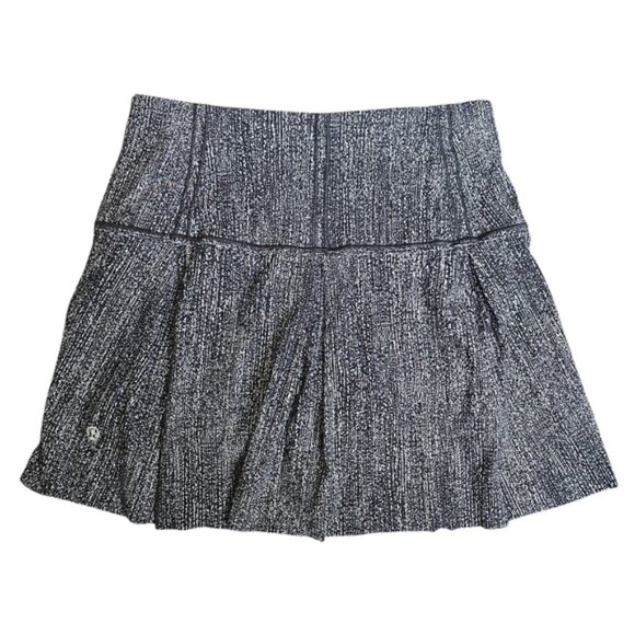 Lululemon Air Time Black White Lost In Pace Skirt Size 4 Tall - Picture 4 of 8